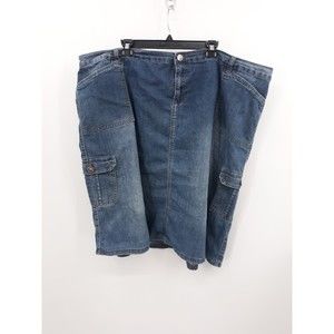 EST.1946 denim blue skirt 28W length 26".